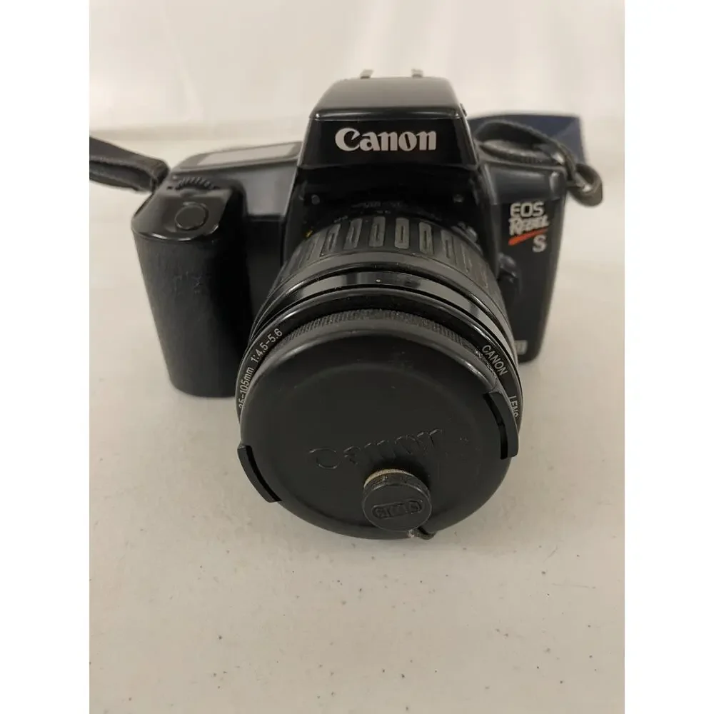 Vtg Canon EOS Rebel S 35mm SLR Film Camera with 35-105mm EF Lens Untested